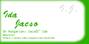 ida jacso business card